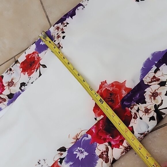 Black Halo Multicolor Floral Long Sleeve Dress Size 2 - Picture 7 of 10